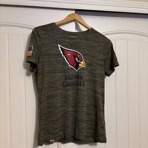 Arizona Cardinals Salute To Service T Shirt Womens Medium Nike Gray Short Sleeve